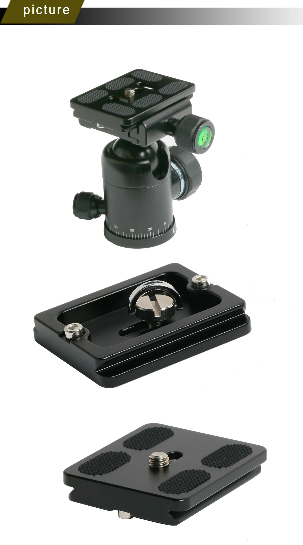 Camera Quick Release Plate System Aluminum Tripod Quick Release