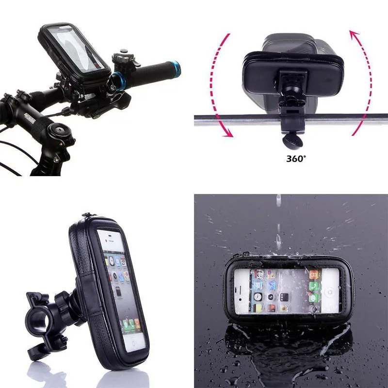 4.0inch/4.7inch/5.5inch Waterproof Mobile Phone Bike Case Bag Bicycle Handlebar Mount Holder Case