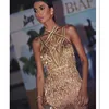 Top Quality Luxury Celebrity Sequins Long Evening New Fashion Dress