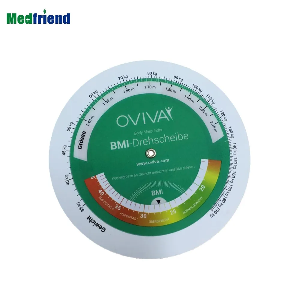 Factory Price Plastic Bmi Body Mass Index Calculator Wheel Diet Weight