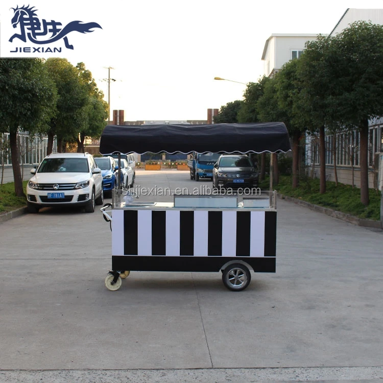Street hand push vending ice cream cart for sale