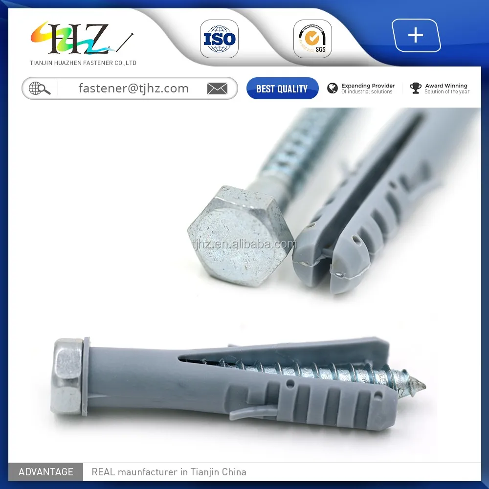 Top Quality Washer Plastic Drive Anchor With Nails Screws And Bolts