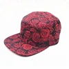5 Panel Adjustable Skate Board Surf Mens Printing 5 Panel Camper Printing Red Rose Hat Cap