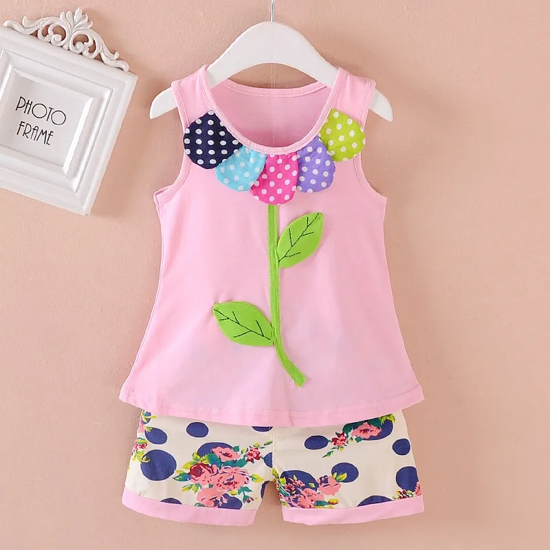 China Suppliers Newborn Baby Girl Summer Clothes Sets Wholesale