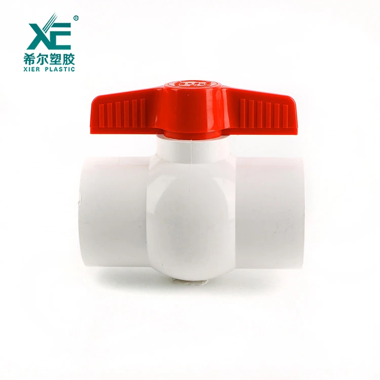 Provide sample 1'' red butterfly handle pvc compact italy ball valve