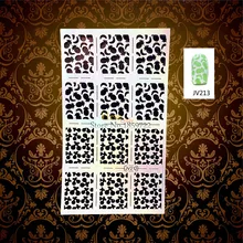 1PC Glitter Fashion Fruit Pattern Nail Art Template Stencil Stickers HJV213 Easy Paint Image Stamping Painted
