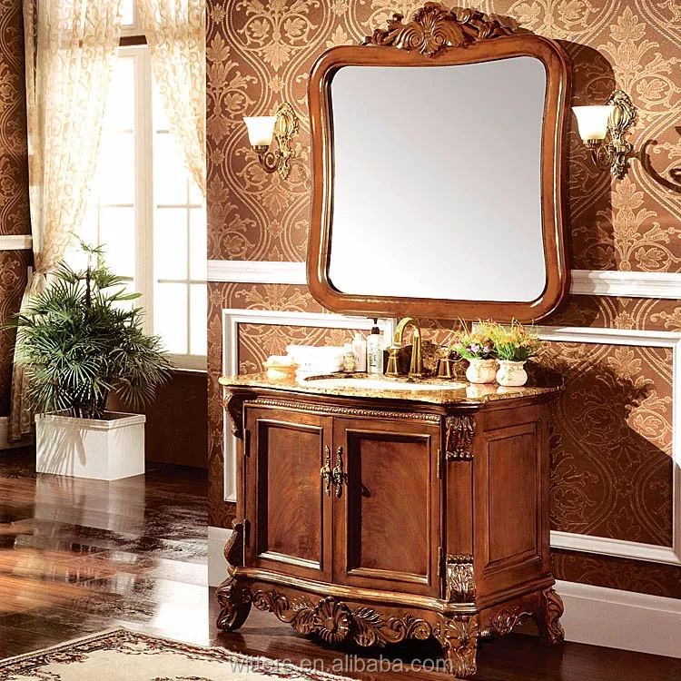 Royal French Baroque Bespoke Under Sink Oak Bathroom Vanity Unit Wts269