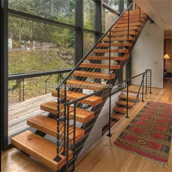 Stainless Steel Wire Cable Railing For Wooden Stairs Interior Cable Steel Balustrade Railing For Staircase Buy Steel Wood Staircase With Cable