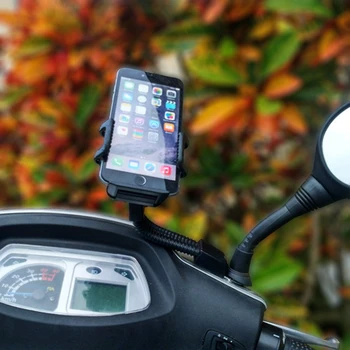 motorcycle mirror mount phone holder