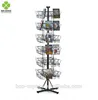 floor standing metal wire rotating book display stand