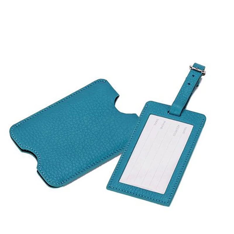 Leather Airlines Baggage Labels Tag With Full Back Privacy Cover Buy