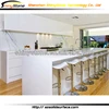 Home Bar Design White Artificial Marble Dining Bench Tables for Kitchen