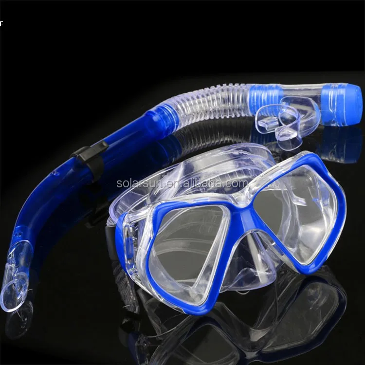Wholesale Cheap Summer Promotion price buy Adult scuba diving equipment silicone diving mask + semi-dry snorkel gear kit