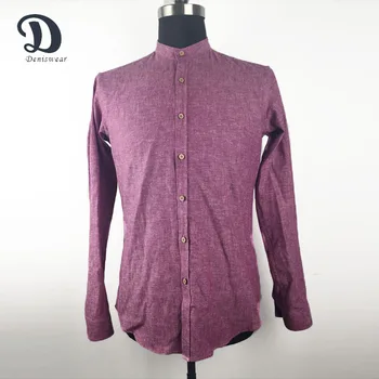 mens purple linen shirt