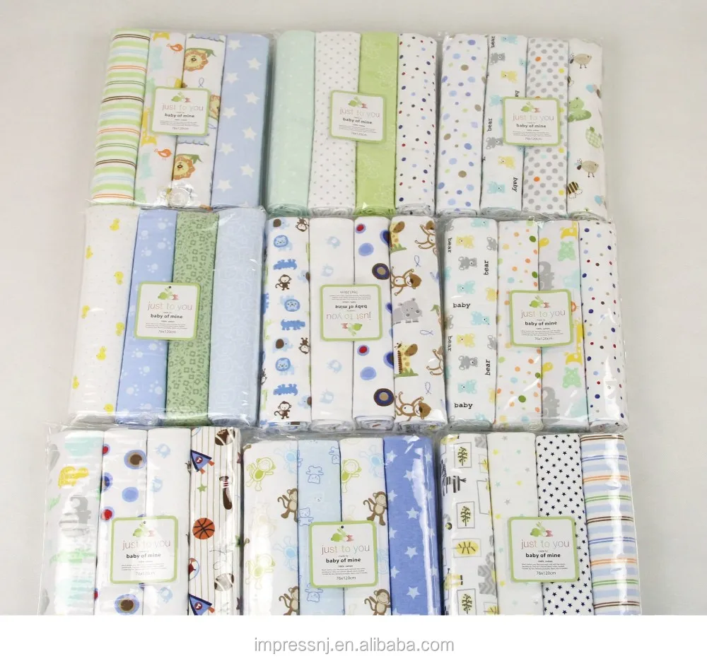 Super Soft Flannel Baby Receiving Cotton Blanket 4pcs Per Pack Buy