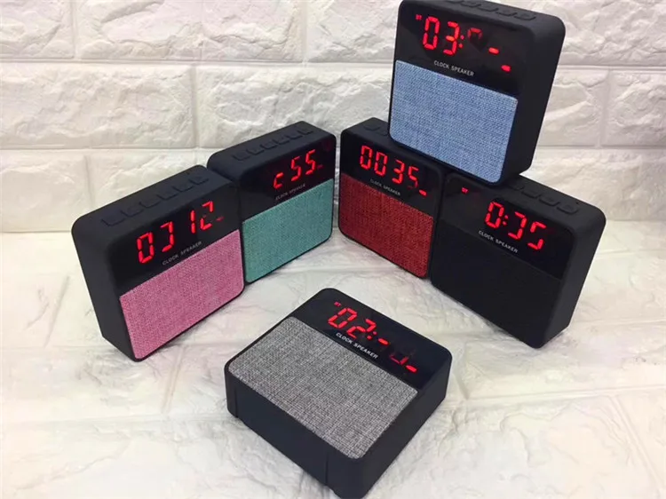 Popular Fabric Digital Wireless Alarm Clock Speaker With Fm Buy