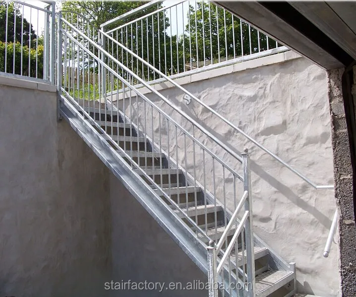 Outdoor Metall Treppe,Grids Laufflächen,Outdoor Treppen Geländer Design
