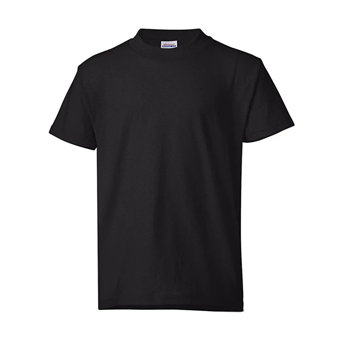 Blank Black T-shirt 11 Oz 100% Cotton Basic Round Neck - Buy Blank ...