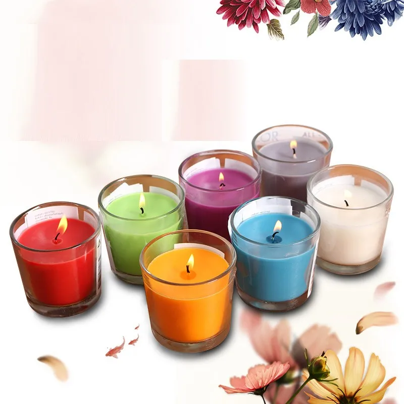 Handmade 100 Natural Soy Wax Pillar Glass Candle In Amber Candle Jars