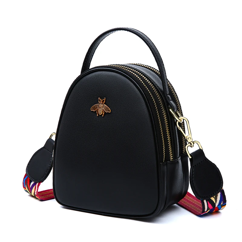 Viney Crossbody Bags Girls Genuine Leather Sling Shoulder Bag Zipper