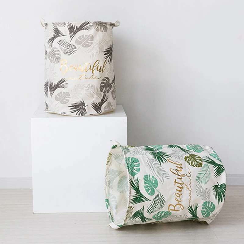 Household room cleaning clothes storage natural eco friendly breathable logo custom printing laundry basket