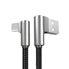 2019 High Quality Elbow L micro Shape Super Charging game use Fabric Nylon Braided USB cable for iPhone