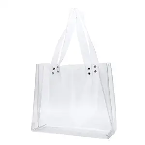 Durable Transpa Pvc Vinyl Plastic Clear Tote Bag