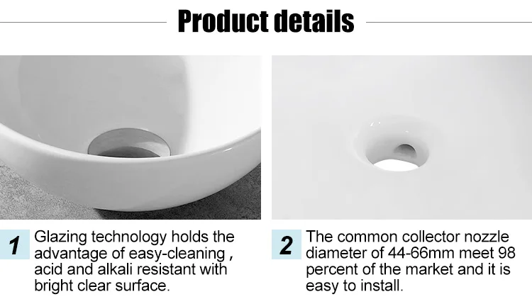 Bathroom sanitary ceramic wash basin for hair salon