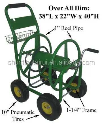 Metal Four Wheel Garden Hose Reel Cart Small Garden Cart Buy