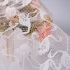 white polyester dubai embroidery bonded embroidered lace bridal fabric