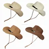 Fashionable Outdoor Sports Straw Cowboy Hats