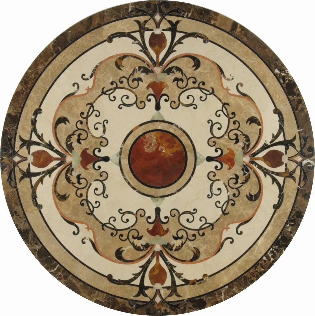 factory round wood floor medallions