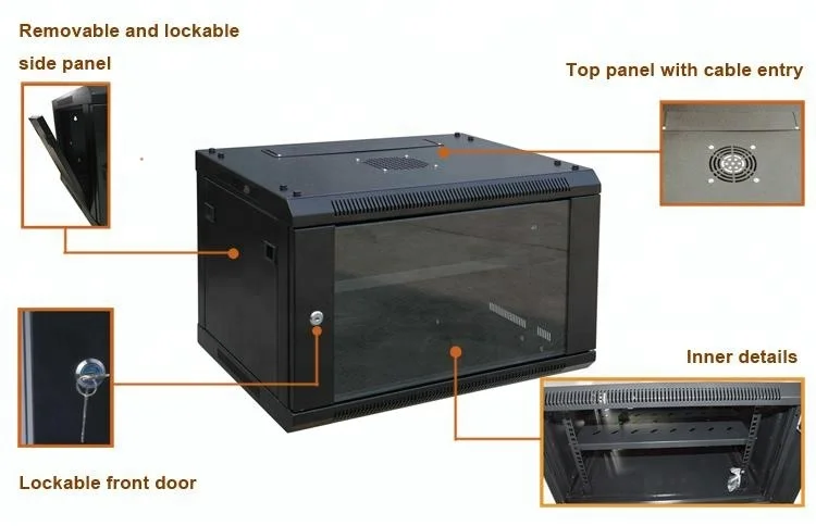 19 Zoll Schrank 4u 6u 9u Netzwerkschrank Wall Mounted Server Rack