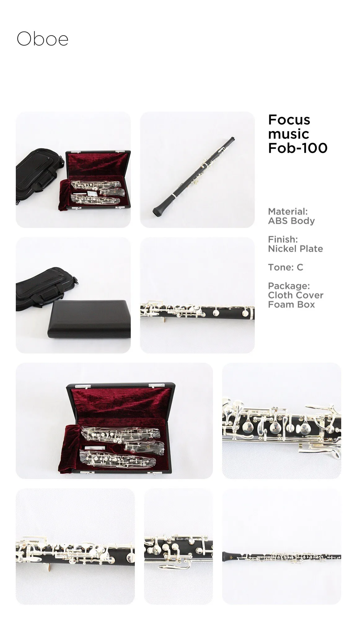 Bakelite Body Oboe Student Cheap Oboe C Tone Good Quality Wind