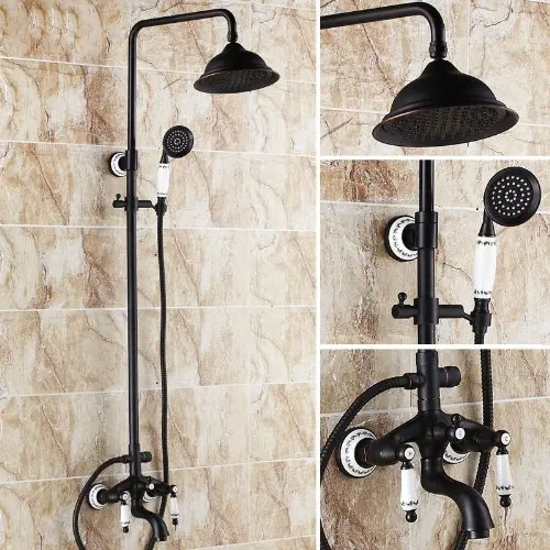 Bronze Shower Faucet Set Find Deals Get Quotations Rozin Oil Rubbed Bronze Bathtub Shower Faucet Set 8 Inch Rainfall Head Hand