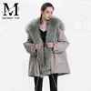 New Style European Women Down Jacket With Raccoon Fur Winter White Duck Down Jacket