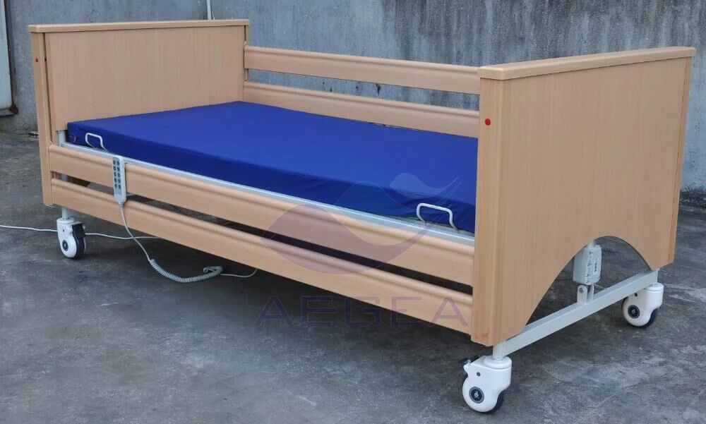 AG-MC002 5-Function home care room elderly healthcare electric folding bed with breathable bed board