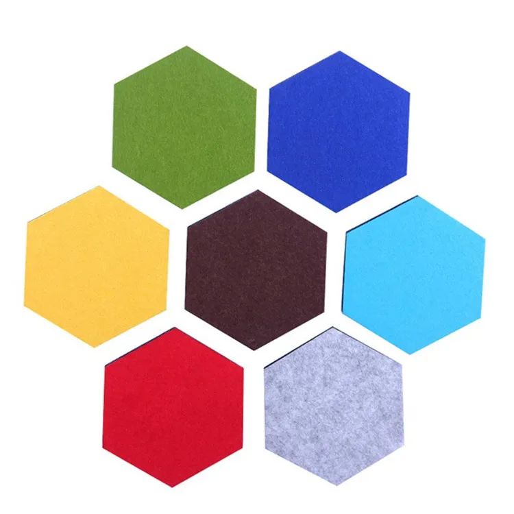 decorative soundproof Hexagon wall panel  PET felt 100% polyester fibre acoustic panel