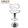 Wholesale New Design Acrylic Leather rolling Bar Stool Chair with back counter height rest