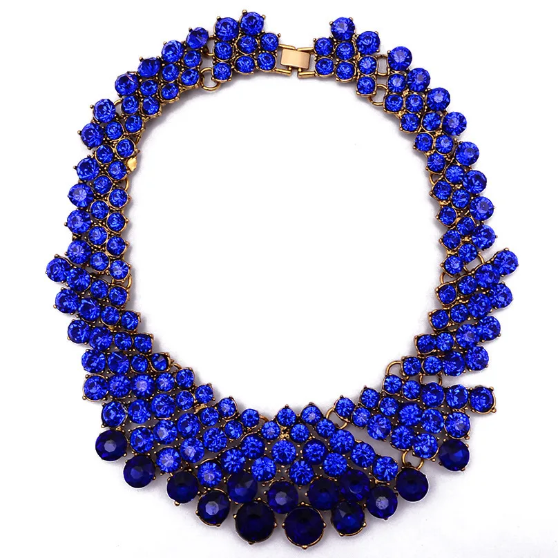 Hot Sell Crystal Collar Necklace Women Bold Necklace Jewelry Wholesale