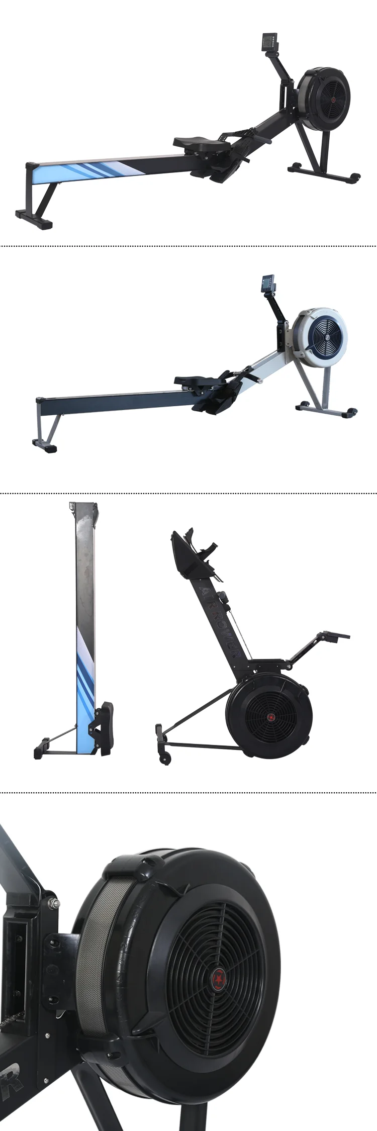 Fitness equipment rowing machine foldable home/outdoor air rowing machine