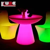 led glowing round dining table, cheap wedding furniture led table