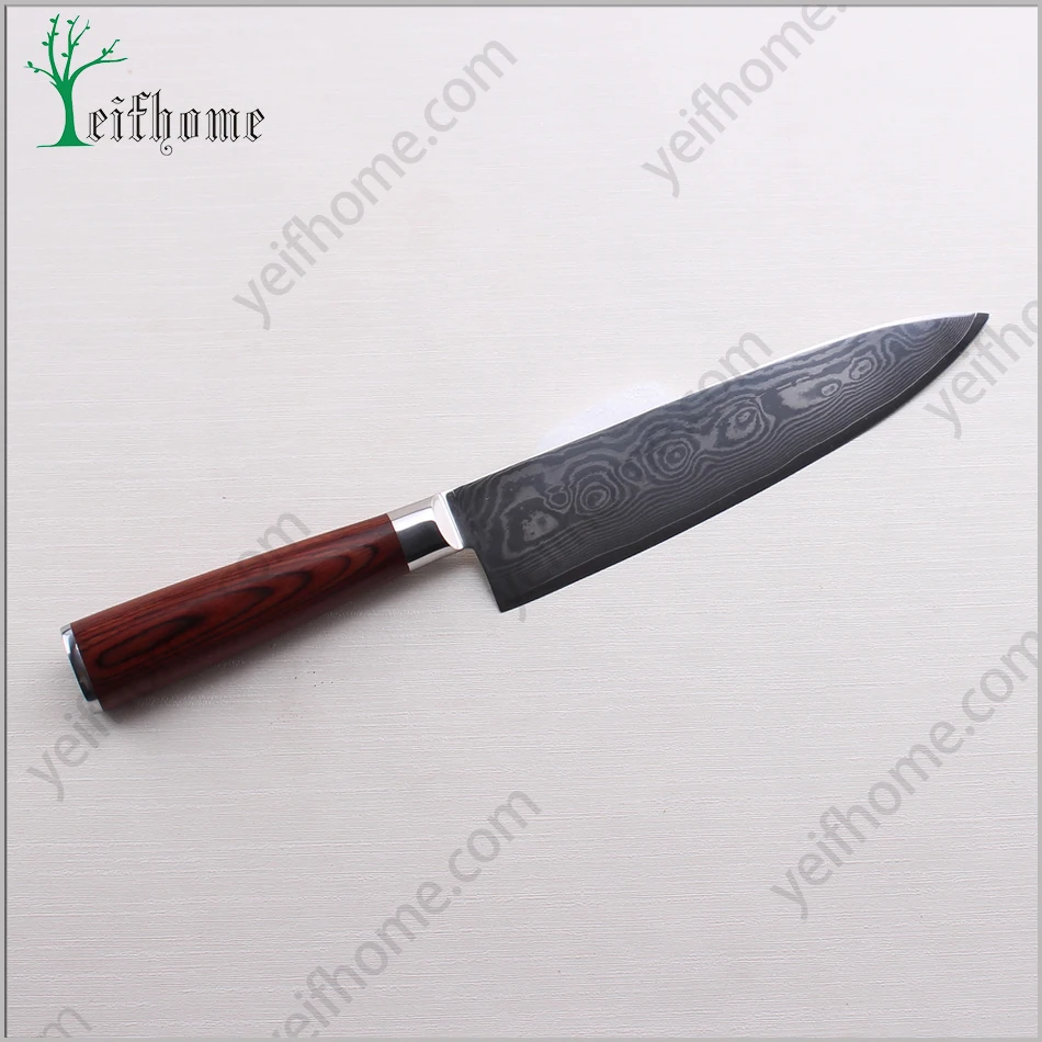 Professional 8 Inch damascus kitchen knife with gift box