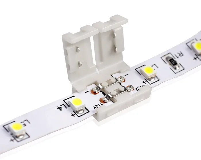 2 Pin 8mm 3528 Led Strip Connector For Single Color Smd2835 3528 Led Strip 8mm 2pin No Solder 