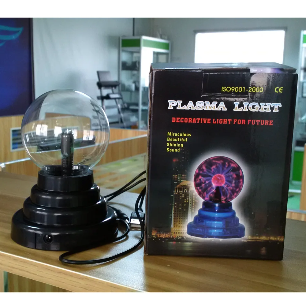 3inch USB Plasma Ball Sphere Light Magic Crystal Lamp static electricity Touch Sensitive negative ion Magic light