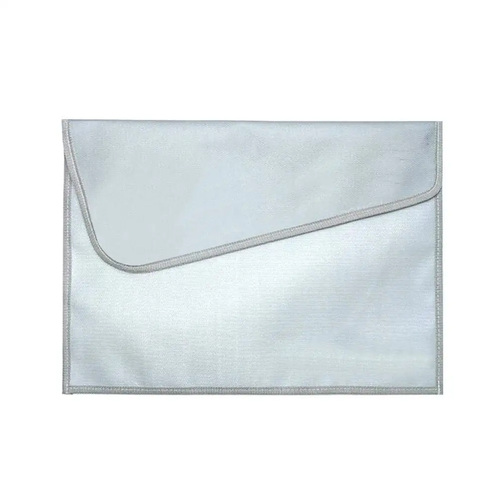 Samber Waterproof File Bag Fireproof File Bag Household Precious Metal Bill File Bag Business Document Organizer Filing Folder Portable Filing Pouch Office Stationery Storage Money Bag