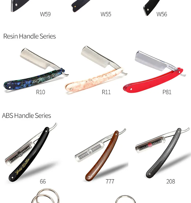 Oem Wooden Handle Straight Blade Razor Disposable Barber Razor Stainless Steel Shavette For Men