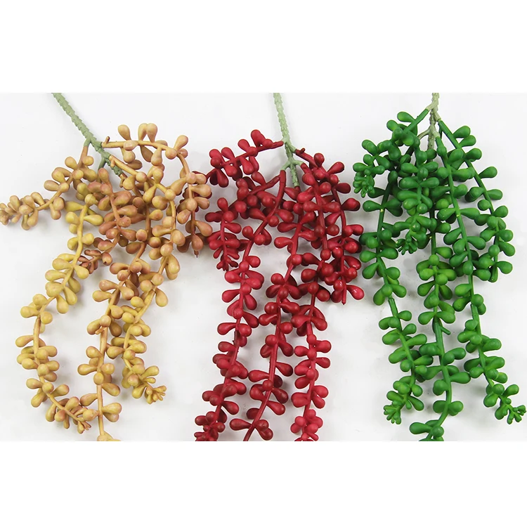 Artificial Succulent Plants Hanging Pearls Plant String Of Pearls 20 Inch Flake Hanging