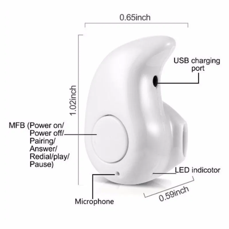 Mini Wireless Bluetooth Earphone in ear Earpiece Hands free Headphone Blutooth Stereo Auriculares Earbuds Headset