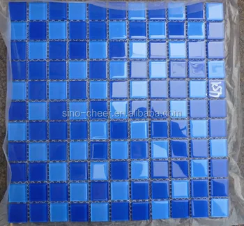 Esterno della parete del mosaico bagno economici luce blu piscina in ... Bagno mosaico azzurro